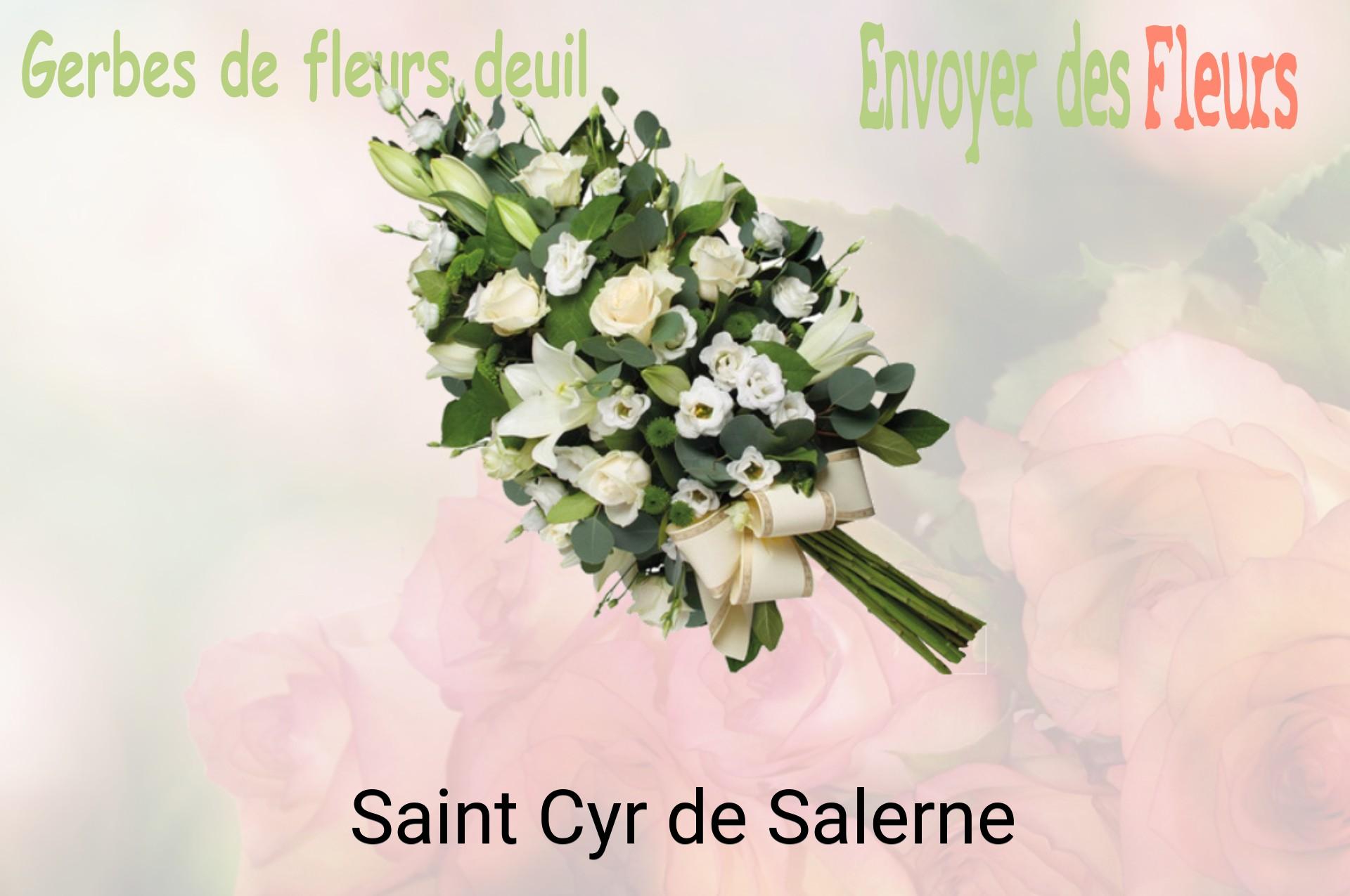 Gerbe de fleurs de deuil livrée à Saint-Cyr-de-Salerne